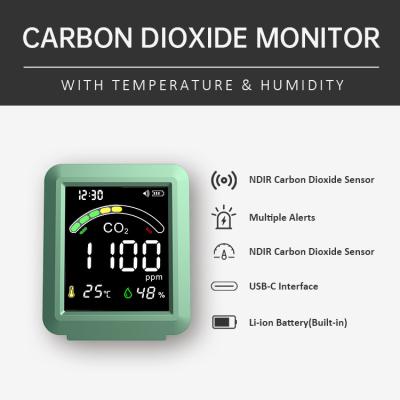 China Hot Selling CO2/Temperature/Humidity SDA-2 Thermometer and Hygrometer Carbon Dioxide Detector CO2 Monitor CO2 Meter for sale