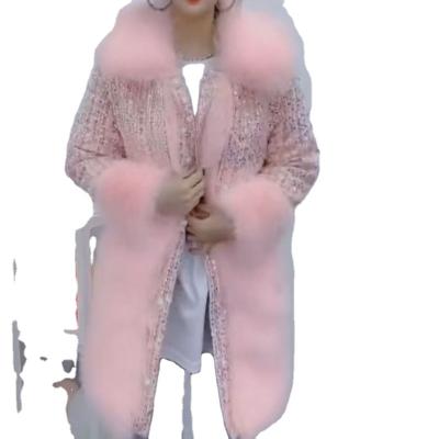 China Xiaoxiangfeng Fur 3 Gold Clog Card Simulation Fox Fur Sequins 22 Medium Anti-wrinkle Fur 3 Medium Long New for sale