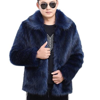 China Imitation plush men's cotton fur coat autumn and winter men's short fur coat sustainable fox clothing for sale