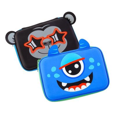 China Large Multifunctional Leather Kids Dustproof Shockproof Waterproof Smiggle Cute Eva Pencil Case For Boy Hard Top Capacity for sale