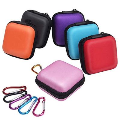 China Notebook& Bud Headset Headphone Custom Eva Earphone Storage Shockproof Carrying Case, Earphone Pouch Bag with Carabiners for sale