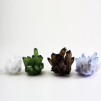 China Wholesale Green Clear Crystal Cluster Phantom Healing Quartz Crystal Cluster Spiritual Quartz from Europe for sale