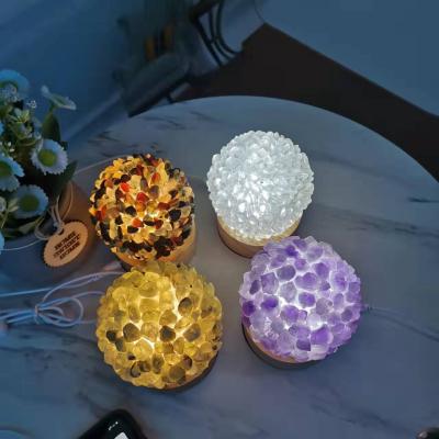 China High Quality Natural Stone Crystal Table Lamp Fluorite Lamp from Europe for Christmas Decorations for sale