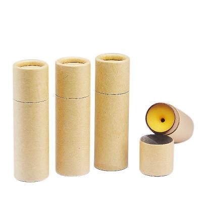 China Recyclable Biodegradable Tube Box Packaging Lift Up Paper Tube For Lip Balm for sale