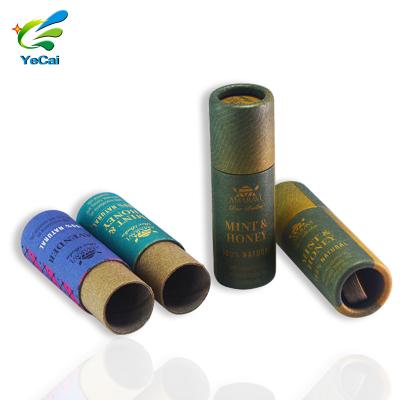 China Wholesale Recycled Materials Factory Food Grade Kraft Paper Tube Biodegradable Packaging For Air Freshener Container With Push Tube for sale