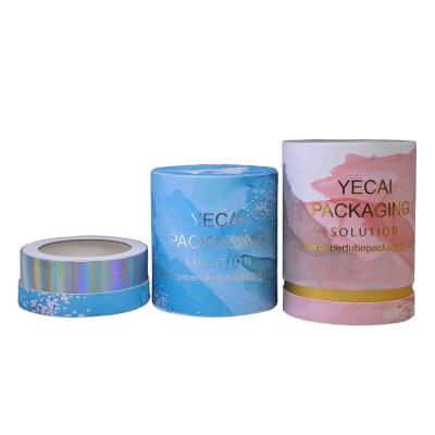 China Recycled Materials Recycled Luxury Essential Oil Paper Bottle Cylinder Tube Cosmetic Paper Packaging for sale