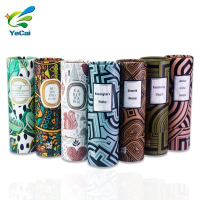 China Recycled Materials 10ml Small Bottle Cardboard Cylinder Tube Box Packaging For Rollerball Perfume for sale