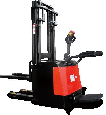 China Hotels Rider Electric Forklift Stacker 2.0ton Standing Electric Pile Stacker Lithium Battery Stacker for sale