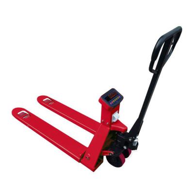 China Red-Lift Material Handling Equipment Scale Hand / Manual Pallet Truck 2ton 2000kg for sale