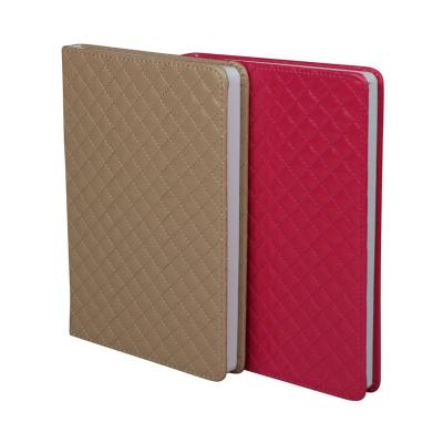 China PU Leather Quilting Cover Quilting PU Leather Cover Gift Notebooks With Inside Pages Perforated for sale