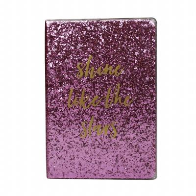 China Glossy PU Leather Cover A5 Glossy Cover Notebooks With Gold Stamp for sale