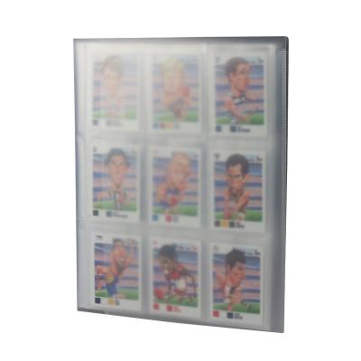 China Translucent Card Album PP Trading Card Album With A Pocket On The Cover for sale