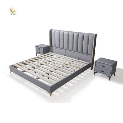 China Wholesale High Quality Modern Wooden Platform King Bed Frame With Adjustable Headboard (Height) for sale