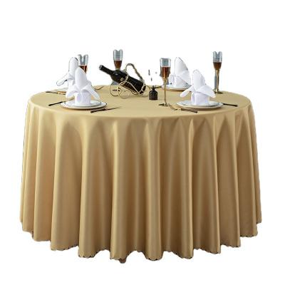 China 132 luxury waterproof round white tablecloth for wedding polyester damask round tablecloth for wedding banquet restaurant for sale