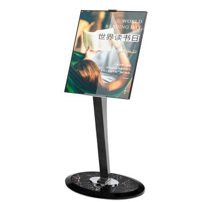 China Metal Hotel welcome sign vertical landing index billboard water display frame guide card display frame for sale