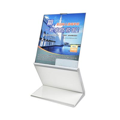 China Metal Lobby sign vertical water rack guide plate entrance high-end welcome card product introduction card floor index plate for sale