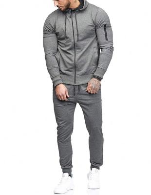 China White Breathable Good Quality RTS Add Logo Hoodie Jogger Sweatsuit Mens Fall Zipper Fitness Clothing for sale