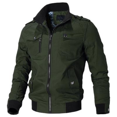 China Aliexpress Hot Selling QUICK DRY Hot Selling Military Jackets Men Zipper Pocket Jacket Fall Stand Collar Army Green Men for sale