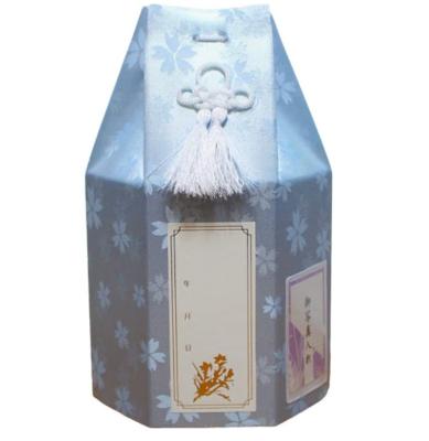 China 2021 Viable New Customizable Hexagonal Silk Cloth Urn Kitten Dog Pet Urn for sale