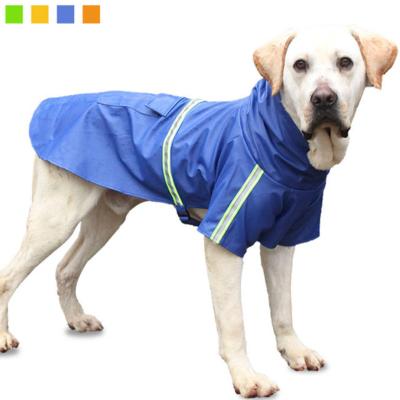 China New Pet Viable Raincoat Border Waterproof Reflective Tape Multicolor Optional Dog Raincoat for sale