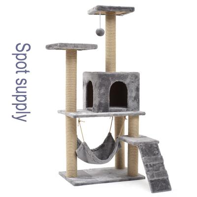 China Custom High Quality Luxury Viable Cat Climbing Frame Cat Tree Shelf for sale