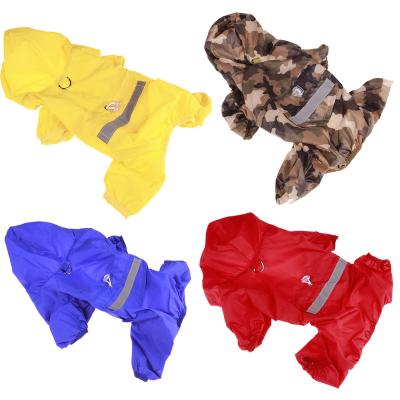 China Sustainable Fabric Designer Indoor And Outdoor Pet Dog Clothes Raincoat Double Four Raincoat for sale