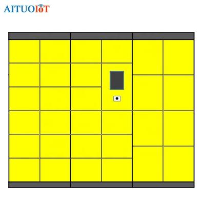 China 2021 New Network Office/Building/Supermarket Storage QR Code Smart Locker With 10.1 Inch Touch Screen Android System And Locker Free Software for sale