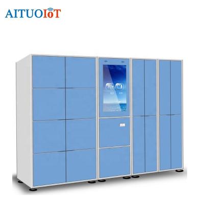 China Smart laundry locker with 21.5 inch touch screen smart cabinet for laundry AL5014A for sale