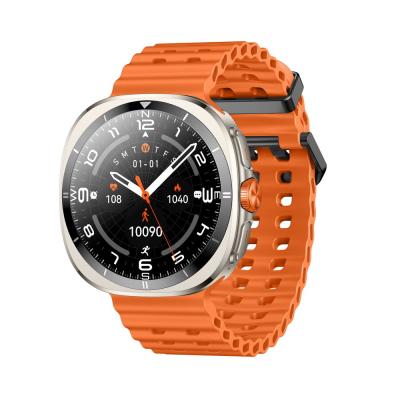 Chine KW298 alliage de zinc en forme ronde Smart Watch Noir orange élégant Grandes montres à visage rondes à vendre