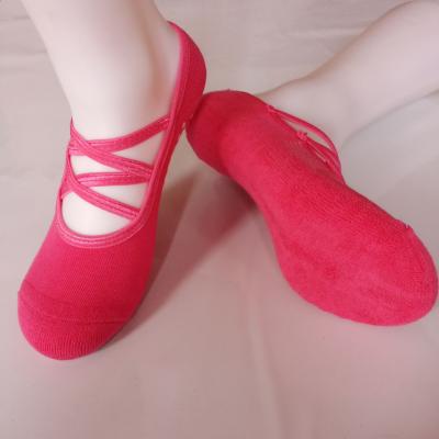 China Q-YJW-010 Breathable Shape Colorful Women's Non-slip Fitness Ballet Booties Professional Indoor Yoga Shoes Slipper Pilates Dance Socks for sale