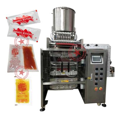 China Food Pouch High Speed ​​Liquid Filling Sealing Multi Lane Packing Machine for Tomato Sauce Ketchup Honey Sauce Packing for sale