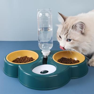 China A358 Hundenapf Bebedouro PP Stainless Steel Sustainable Sublimation Whosale Non Spill Slow Automatic Smart Pet Water Feeder Cat Dog Bowls for sale