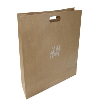 China High Quality Handmake Plain Paper Bag Brown Kraft Paper Bag For Garment&shoes for sale