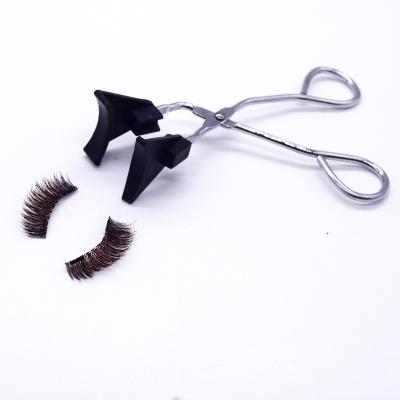 China Long Natural Synthetic Hair Eyelashes With Two Magnets Non Stick Magnetic Eyelashes for sale