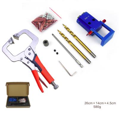 China Hole Drilling LISCA 03 DIY Hand Tools Wood Holes Pocket Hole Jig Kit with Vise Handles for sale