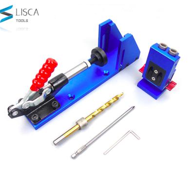 China Hole Drilling L-HT26 9.5mm Pocket Hole Jig Woodworking Portable Hole Jig Joinery Kit Wood System with Drill Bit for sale