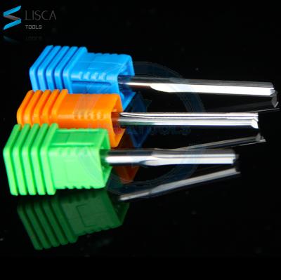 China CNC Two Panel 3.175mm Straight Flute Multi Cutter Carbide Milling Straight Flute Double End Mill Bits for sale