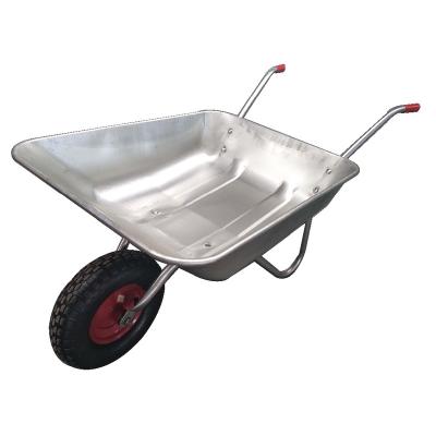 China China Metal Good Wheel Barrow Supplier Galvanized Construction Wheel Barrow 65L Farm Tools Wheel Barrow 5206 for sale