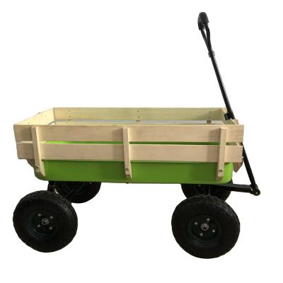 China Moving Objects Tool Cart tc1812m 4 Wheel Garden Tool Cart Portable Trolley For Kid for sale