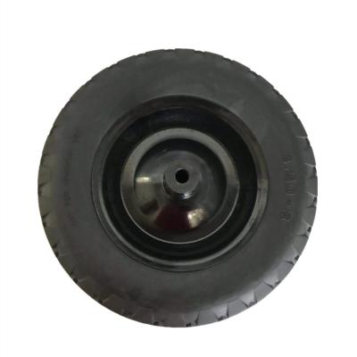 China Hotels 350-8 PU rubber wheel for handtruck wheel wheelbarrow cart in building farm gardening large square for sale