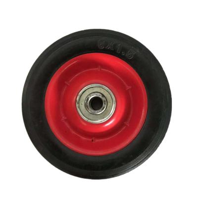 China Hotels 6x1.5 solid rubber wheel for farmtrolley hand truck construction gardening wheel wheelbarrow for sale