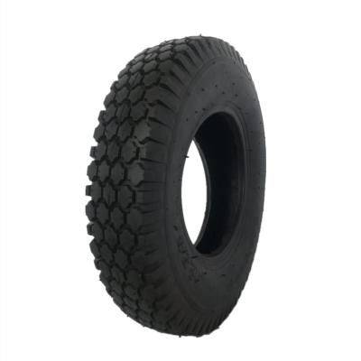 China Hotels China Good Wheel Barrow Supplier 4.00-8 2 Pairs Tire For Wheelbarrows Good Quality Diamond Pattern for sale