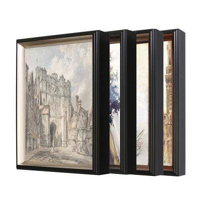 China New Retro Resin Frame Listing Decorative Painting Framed Picture Frame Nordic Living Room for sale