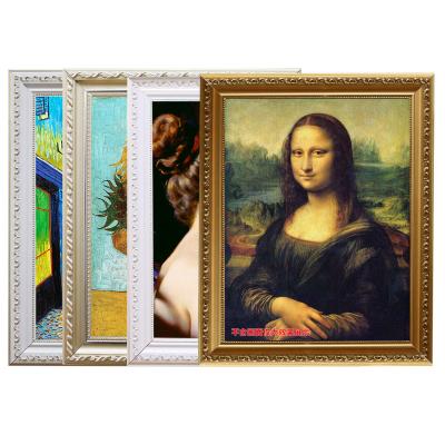 China Solid Wood Plaster Good Prices Different Colors Frame Picture Frame Mirror Wall Solid Wood Picture Frame for sale