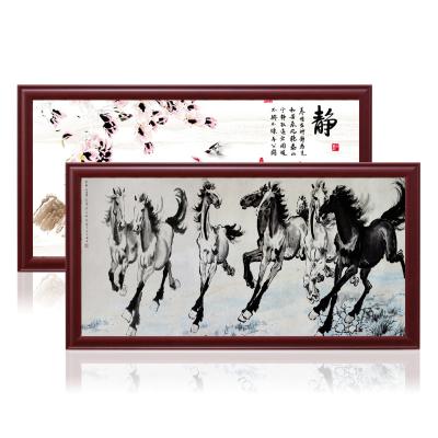 China Wooden Chinese Mounted Photo Frame of Solid Wood and Calligraphy Rice Paper Hard Card Calligraphy and Painting for sale