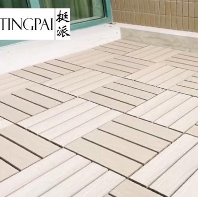 China Deep Embossing Wpc Flooring Wear Resistance PVC Wpc Flooring Waterproof Anti Aging Waterproof Wpc Outdoor Decking for sale