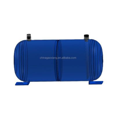 China BLUE Refrigerant Refrigerant Parts BLR / HLRD Deep Drawn Horizontal Liquid Receiver for sale