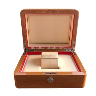 China Eco - Friendly Custom Luxury Wooden Curren Automatic Watch Winder Box Leather for sale