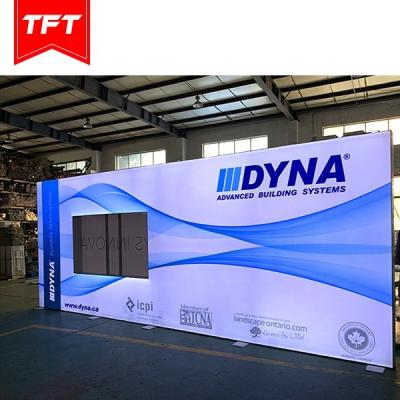 China Elegant Appearance Wholesale Custom Design Backlit Tension 3 x 6 Fabric Aluminum Frameless Light Box Exhibition Display for sale