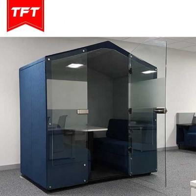 China Modular Corporate Collaborate Privacy Office Acoustic Caress With Glass Wall for sale